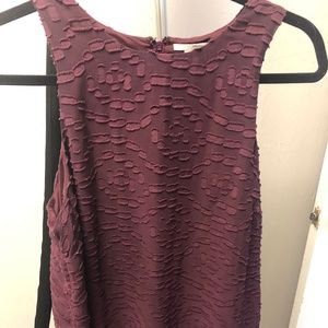 Halogen Maroon Sleeveless Blouse